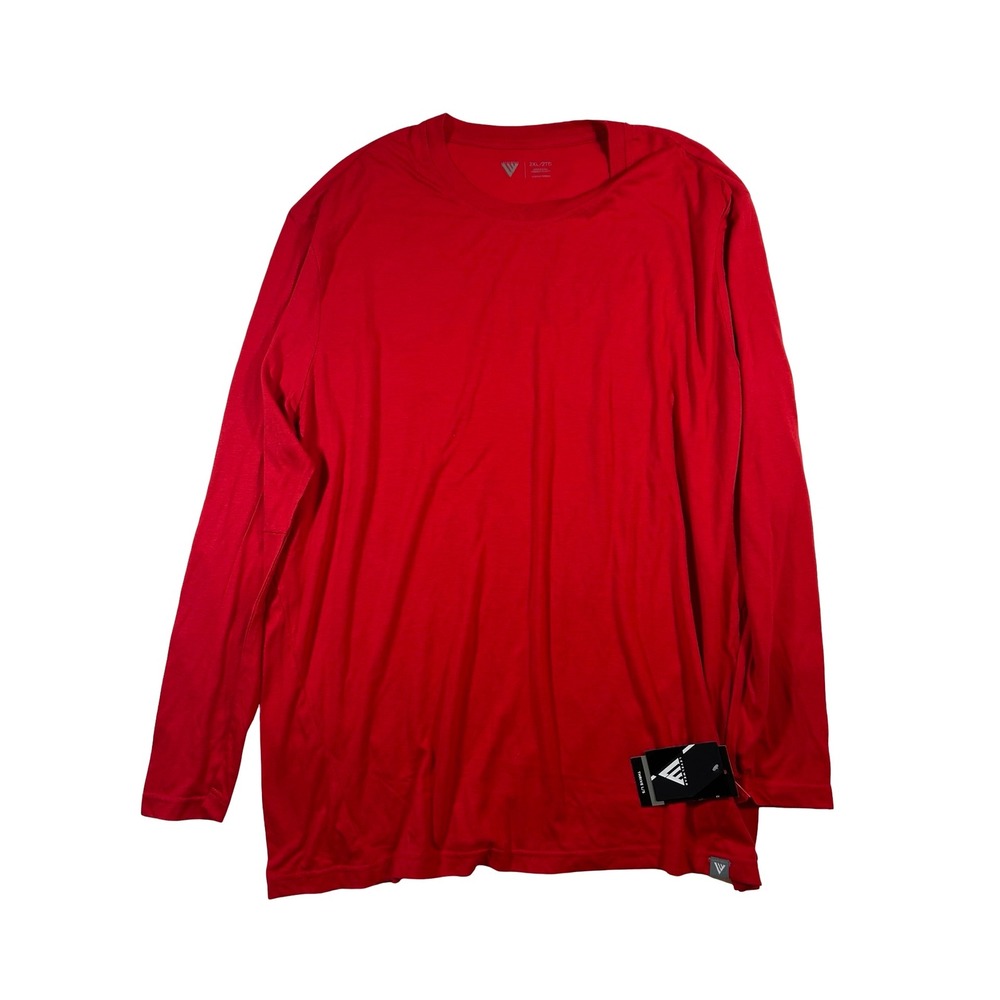 Levelwear Thrive Mens 2XL Red Long Sleeve Performance Tri-Blend T-Shirt NEW